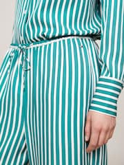 Tommy Hilfiger Green Fluid Stripe Trousers - Image 4 of 5