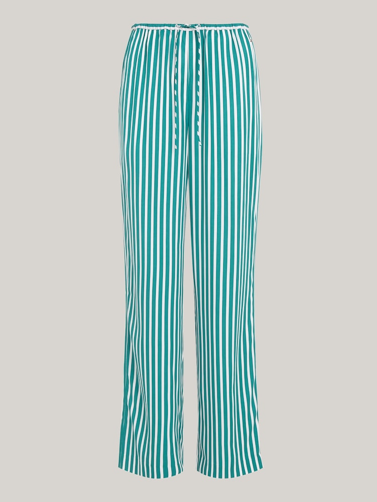 Tommy Hilfiger Green Fluid Stripe Trousers - Image 5 of 5