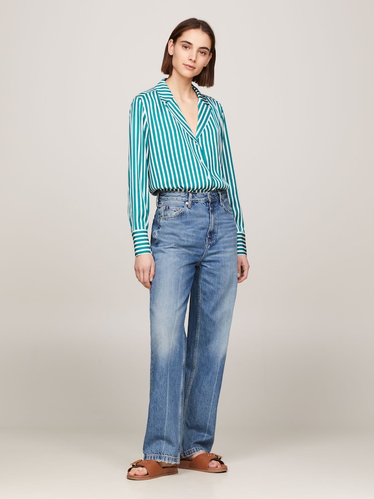 Tommy Hilfiger Green Stripe Shirt - Image 2 of 4