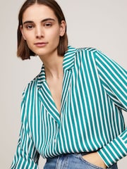 Tommy Hilfiger Green Stripe Shirt - Image 4 of 4