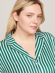 Tommy Hilfiger Green Curve Pj Striped Shirt - Image 3 of 5