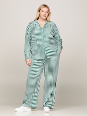 Tommy Hilfiger Green Curve Pj Striped Shirt - Image 4 of 5