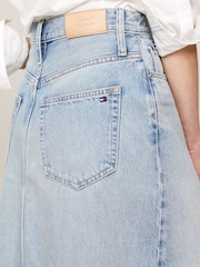 Tommy Hilfiger Blue Denim Midi Straight Skirt - Image 3 of 5