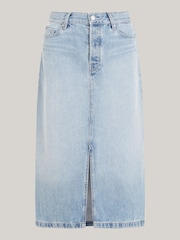 Tommy Hilfiger Blue Denim Midi Straight Skirt - Image 5 of 5