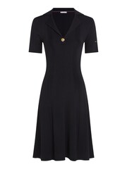 Tommy Hilfiger Blue Rib Button Sweater Dress - Image 4 of 6