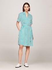 Tommy Hilfiger Stripe Midi Shirt Dress - Image 1 of 6