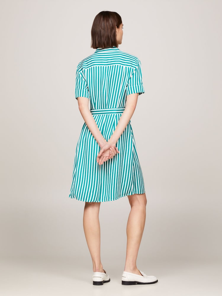 Tommy Hilfiger Stripe Midi Shirt Dress - Image 2 of 6