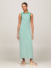 Tommy Hilfiger Slim Stretch White Midi Dress - Image 1 of 5