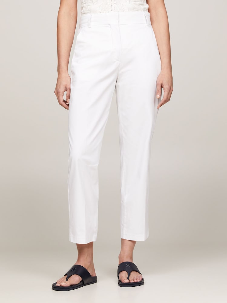 Tommy Hilfiger Slim Straight White Chino Trousers - Image 1 of 5