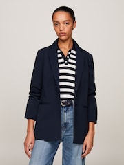Tommy Hilfiger Blue Slim Fit Gold Button Blazer - Image 3 of 6