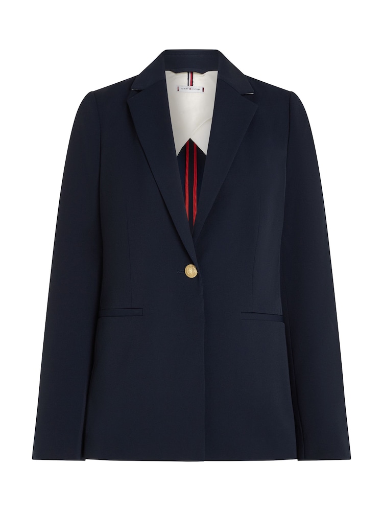 Tommy Hilfiger Blue Slim Fit Gold Button Blazer - Image 6 of 6