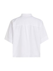 Tommy Hilfiger White Short Sleeve 100% Linen Shirt - Image 5 of 6