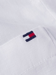 Tommy Hilfiger White Short Sleeve 100% Linen Shirt - Image 6 of 6