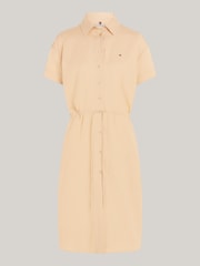 Tommy Hilfiger Brown 100% Linen Midi Shirt Dress - Image 10 of 10