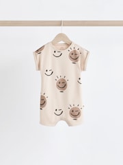 Neutral Happy Baby Jersey 100% Cotton Rompers 3 Pack - Image 3 of 13