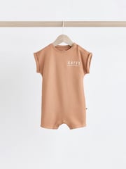 Neutral Happy Baby Jersey 100% Cotton Rompers 3 Pack - Image 4 of 13