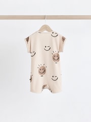 Neutral Happy Baby Jersey 100% Cotton Rompers 3 Pack - Image 5 of 13