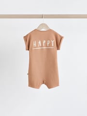 Neutral Happy Baby Jersey 100% Cotton Rompers 3 Pack - Image 7 of 13