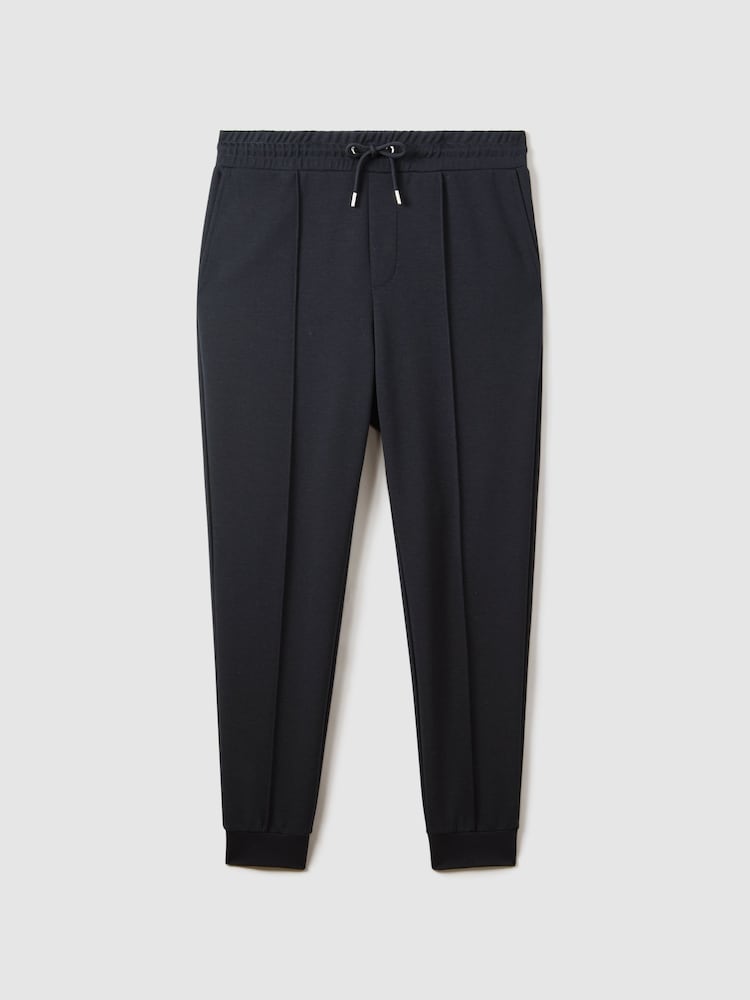 Reiss Navy Blue Premier Drawstring Jersey Joggers - Image 2 of 6
