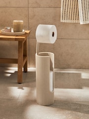 Natural Rib Toilet Roll Holder - Image 1 of 4