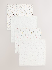 Shapes Baby Muslins 100% Cotton Cloths 4 Pack - Image 1 of 7