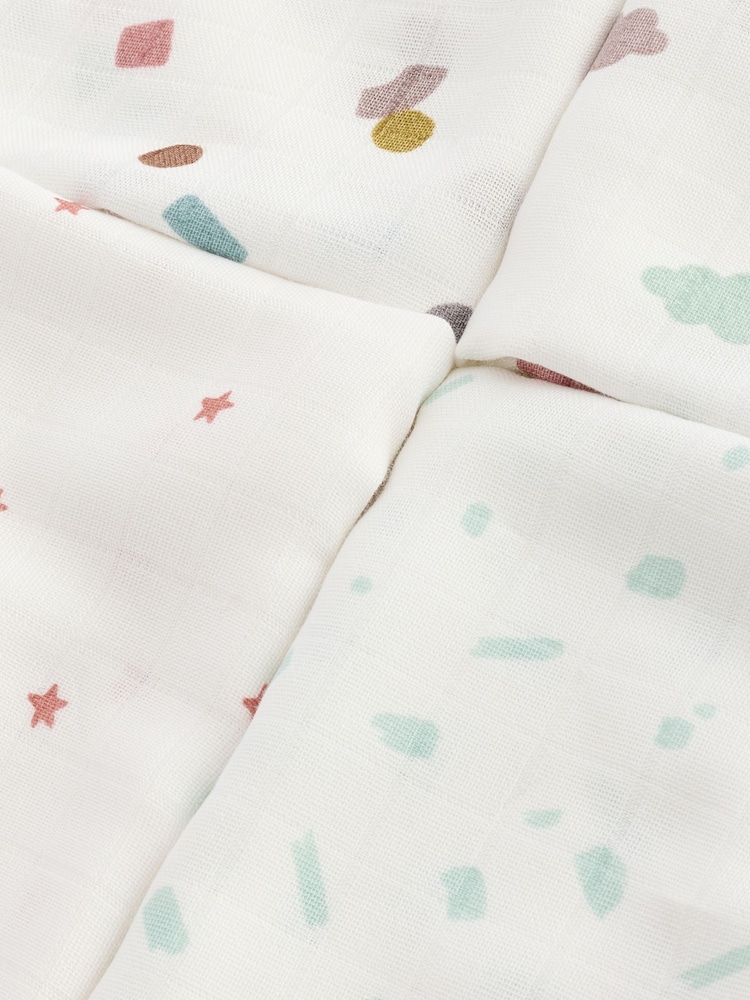 Formen - Baby-Spucktücher aus 100 % Baumwoll-Mussselin im 4er Pack - Bild 7 von 7 Formen - Baby-Spucktücher aus 100 % Baumwoll-Mussselin im 4er Pack - Bild 7 von 7