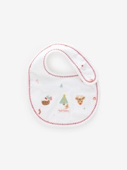 White Baby Christmas 100% Cotton Bib and Hat Set (0-12mths) - Image 2 of 4