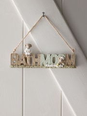 Natural Hamish Bathroom Sign - Image 1 of 5