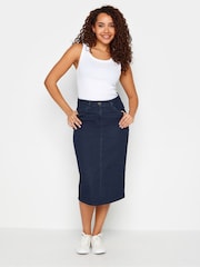 M&Co Mid Blue Denim Midi Skirt - Image 2 of 4