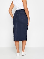 M&Co Mid Blue Denim Midi Skirt - Image 3 of 4