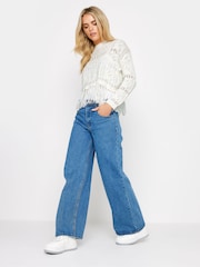 PixieGirl Petite White Rust Orange Crochet Tassel Jumper - Image 2 of 4