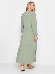 Long Tall Sally Green Smock Tiered Dress - Image 3 of 4