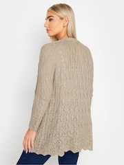 M&Co Natural Crochet Cardigan - Image 3 of 4