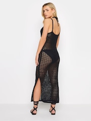 PixieGirl Petite Black Crochet Midi Beach Dress - Image 5 of 6