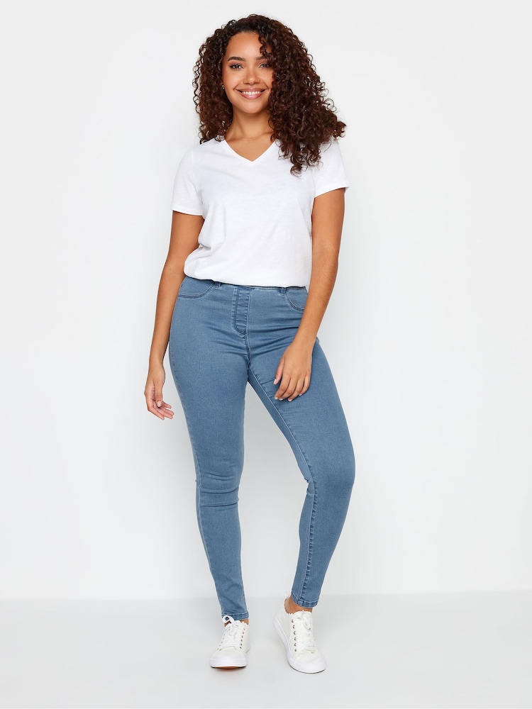 M&Co Blue Light Wash Jeggings - Image 2 of 4