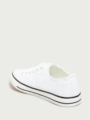 Long Tall Sally White Canvas Low Trainers - Image 3 of 5