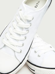 Long Tall Sally White Canvas Low Trainers - Image 4 of 5