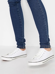 Long Tall Sally White Canvas Low Trainers - Image 5 of 5