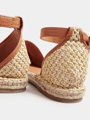Long Tall Sally Natural Espadrille Open Toe Sandals In Standard Fit - Image 3 of 5