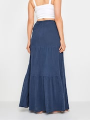 Marineblau/blau - Long Tall Sally Gestufter Maxirock mit Acid-Waschung - Bild 3 von 4