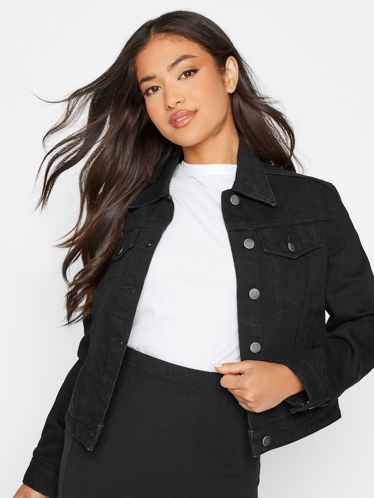 PixieGirl Petite Black Denim Jacket - Image 1 of 4
