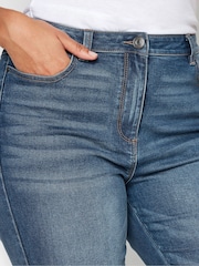 M&Co Blue Petite Midwash Jeans - Image 4 of 4
