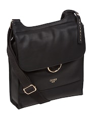 Cultured London Covent Leather Cross-Body Dark 100% Cotton Bag - Image 5 of 6