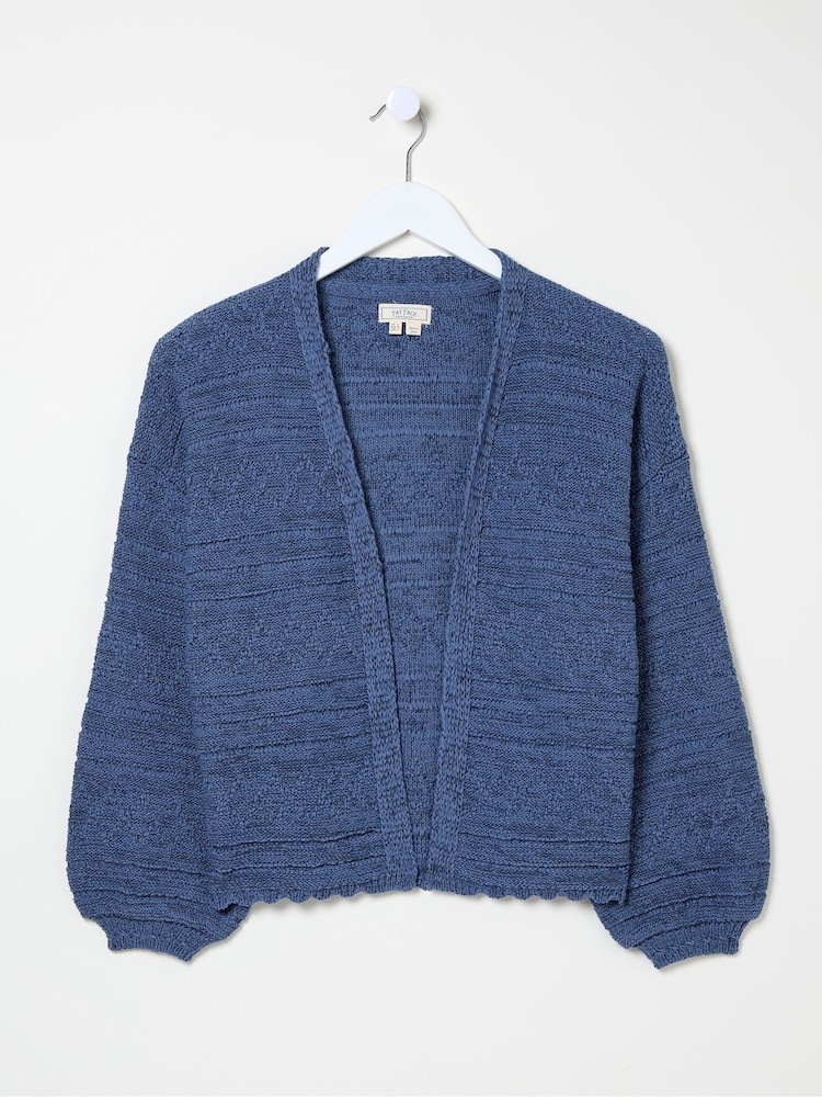 FatFace Anna Blue Ikat Tape Cardigan - Image 5 of 5