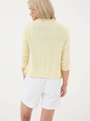 FatFace Yellow Tie Front Cardigan - Image 2 of 5