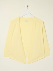FatFace Yellow Tie Front Cardigan - Image 5 of 5