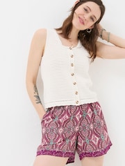 FatFace Ella Natural Knitted Top - Image 1 of 4