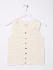 FatFace Ella Natural Knitted Top - Image 4 of 4
