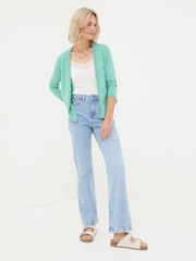 FatFace Green Tie Front Cardigan - Image 5 of 6