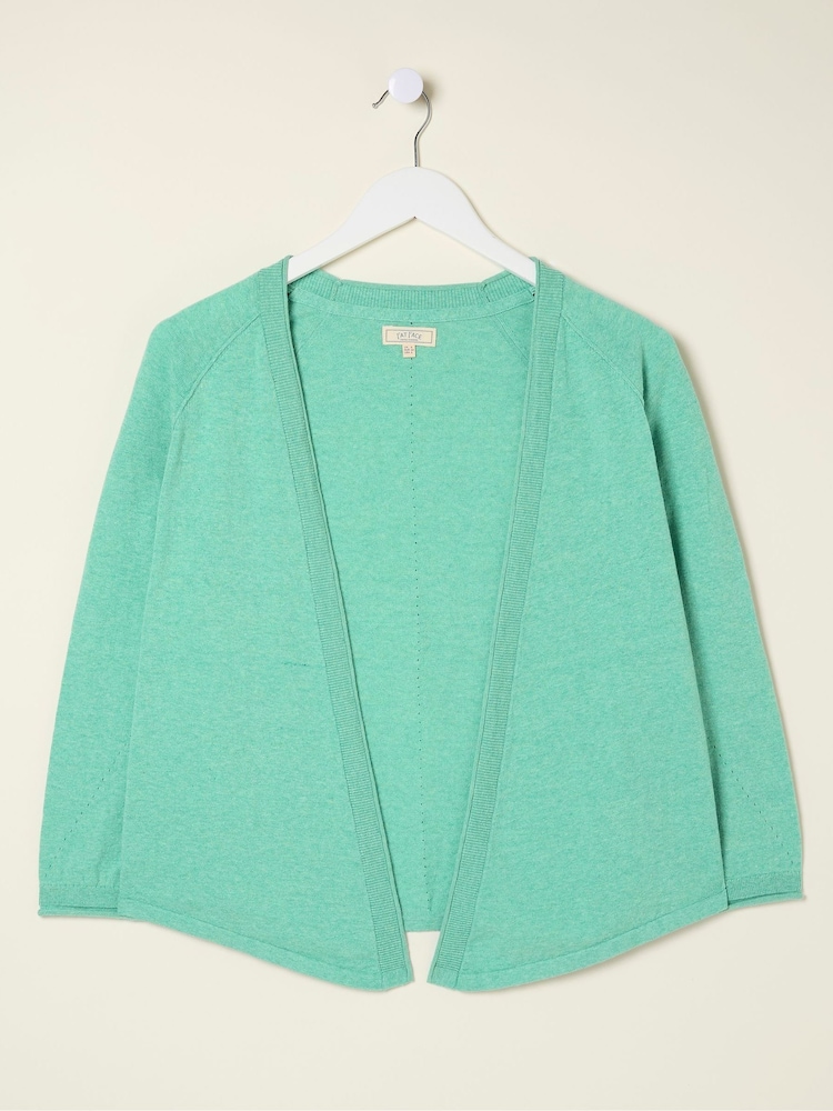 FatFace Green Tie Front Cardigan - Image 6 of 6
